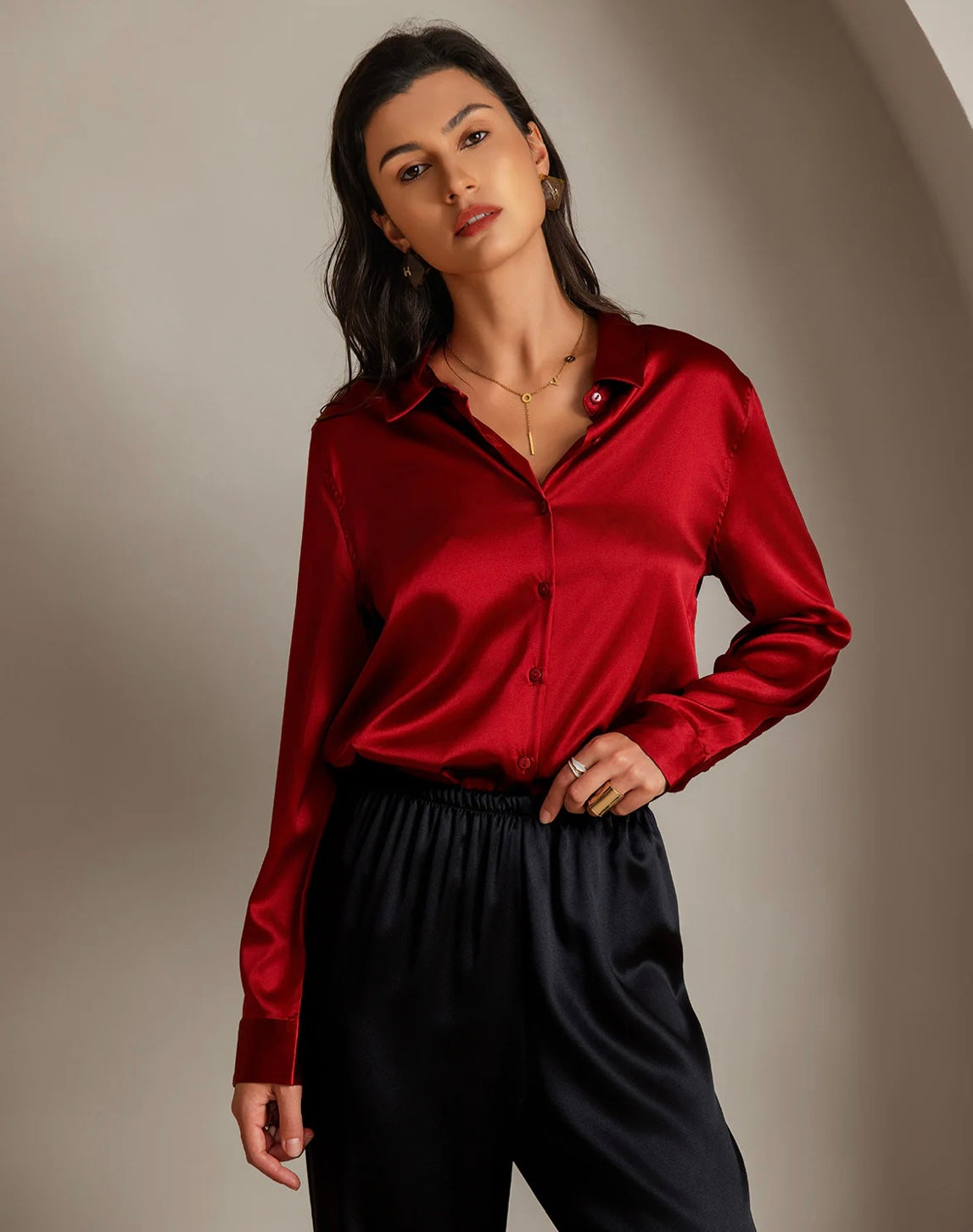 BLUSA SATINADA
