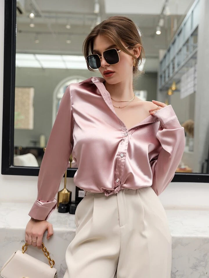 BLUSA SATINADA