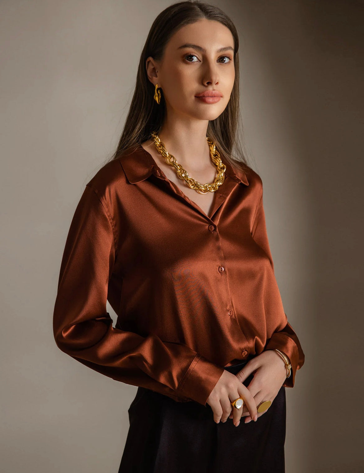 BLUSA SATINADA